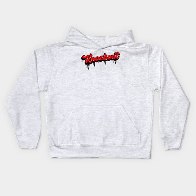 KNOCKOUT DRIP RED Kids Hoodie by KNOCKOUT FIGHT WEAR